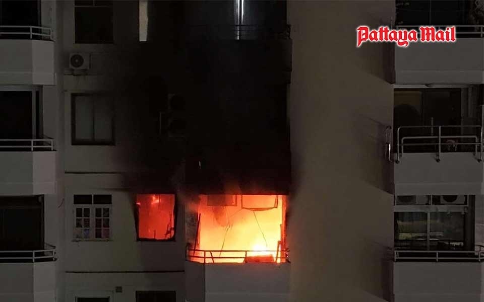 Britin entkommt knapp einem brand in einer wohnung in sued pattaya