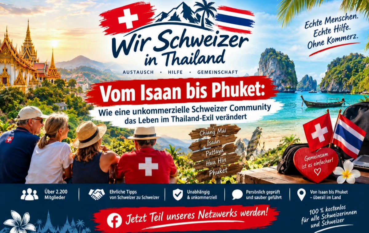Schweizer in Thailand: Gruppe zählt jetzt 2.200 Mitglieder
