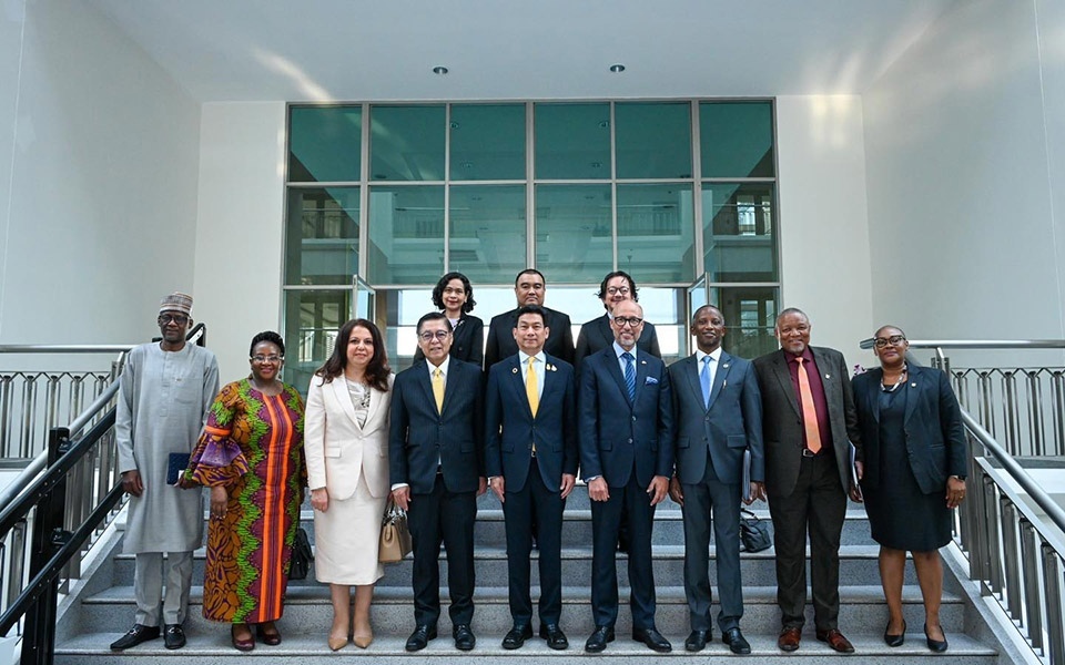 Aussenminister empfaengt gruppe afrikanischer botschafter aus 6 laendern