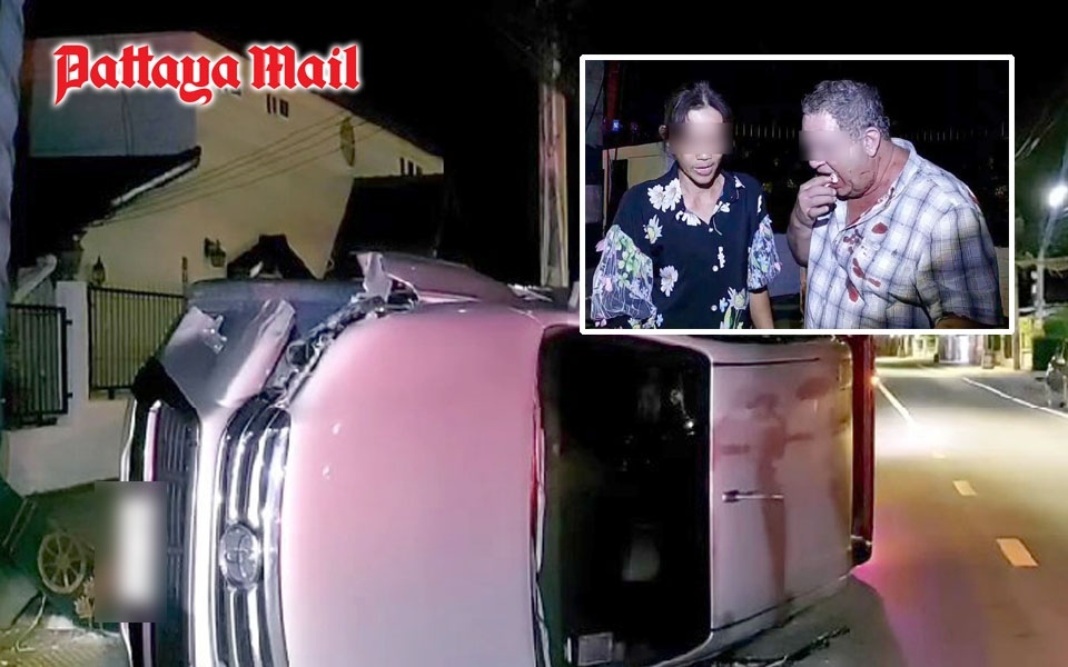 Brite bei pickup unfall in pattaya verletzt und verhaftet