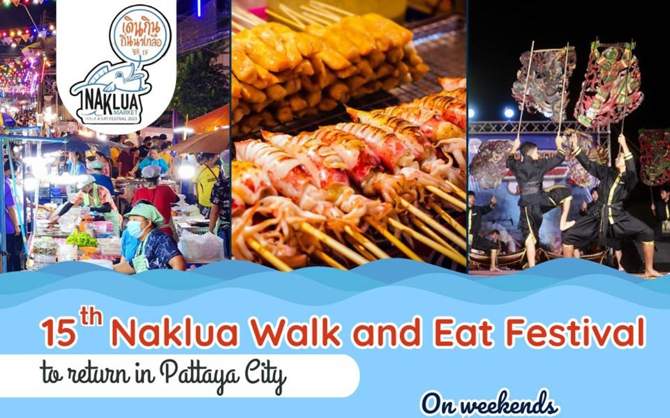 Das naklua walk and eat festival beginnt am 2 dezember in pattaya