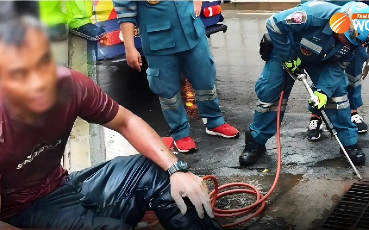 Entfuehrungsopfer 4 tage in einem gullyloch in bangkok eingeschlossen