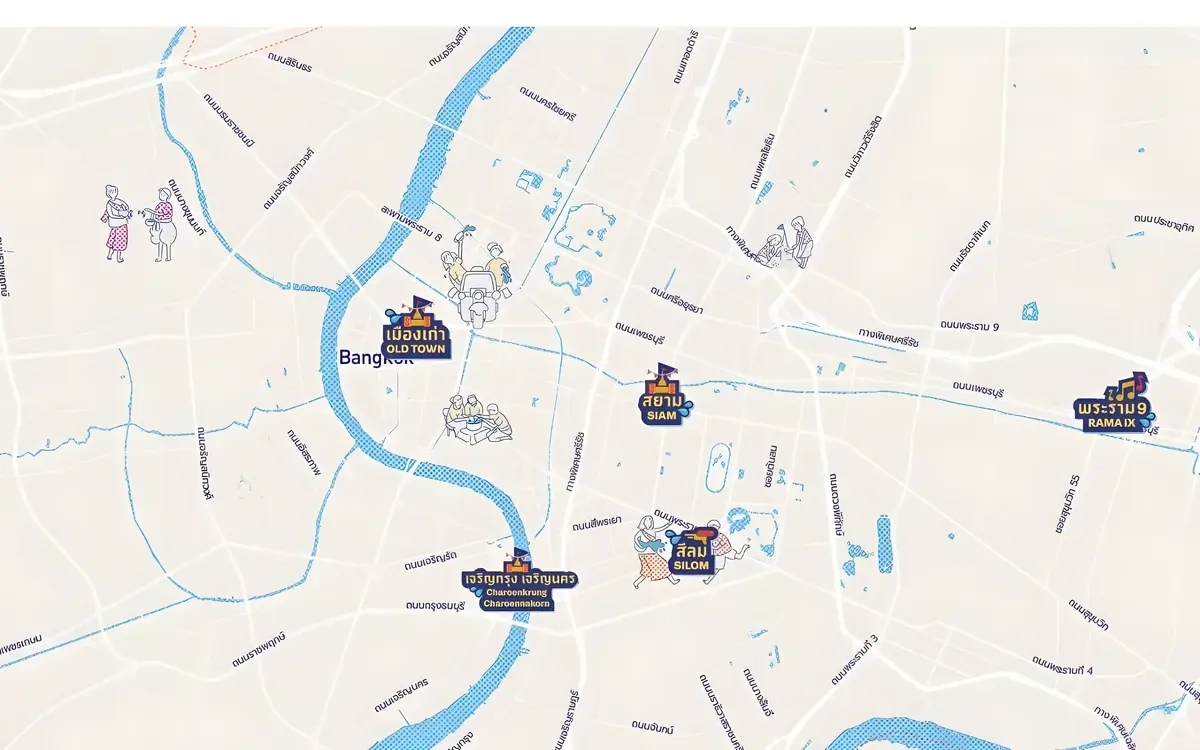 Interaktive karte fuer alle songkran feierlichkeiten in bangkok