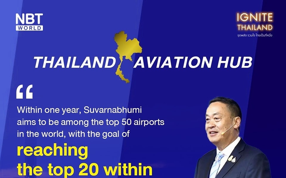 Premierminister will thailand zum luftfahrt drehkreuz machen