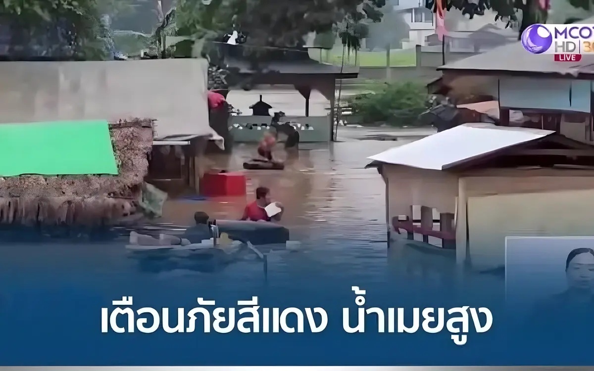 Regenfaelle ueberschwemmungen und zerstoerungen in mae hong son alarmstufe rot in tak militaer zur