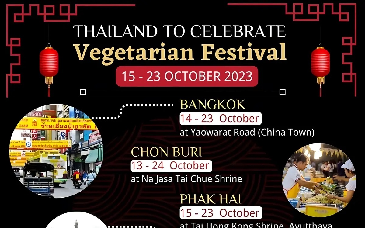 Thailand feiert im oktober das vegetarische fest