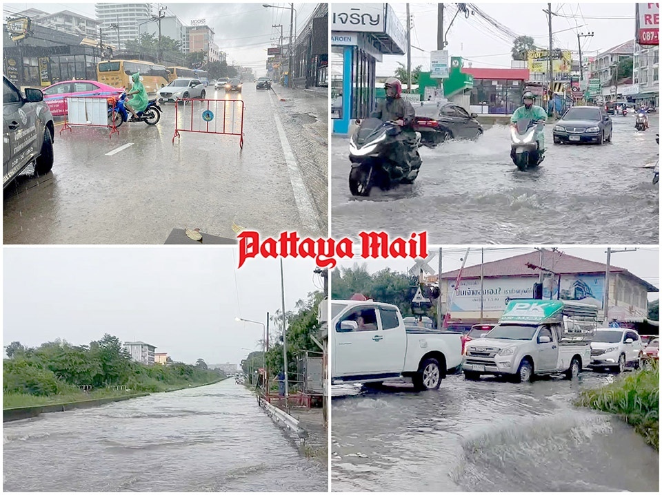 Pattaya hat erneut mit starken regenfaellen und ueberschwemmungen zu kaempfen