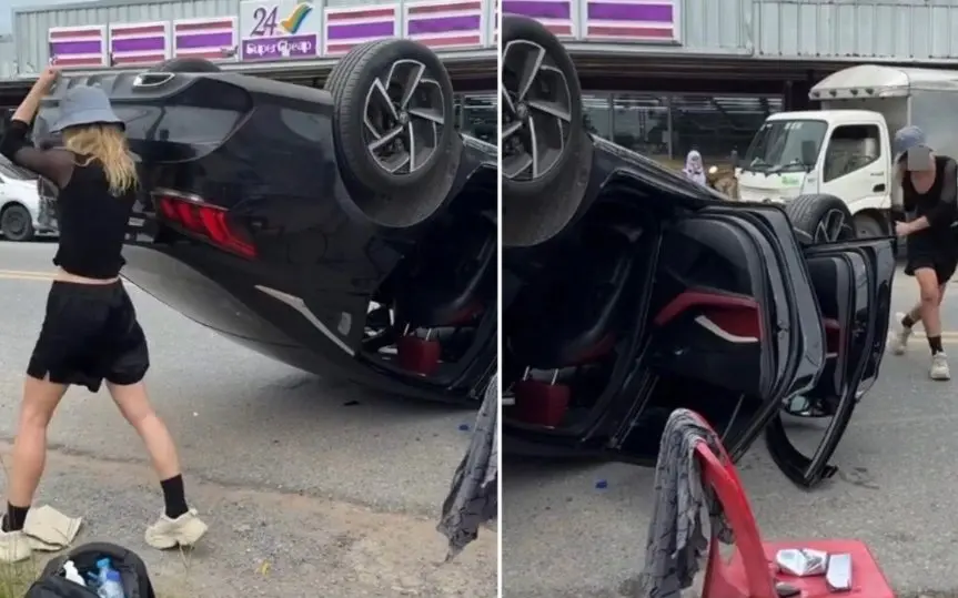 Betrunkene touristin tanzt nach crash in phuket skandal vor ort video e2d9b8db