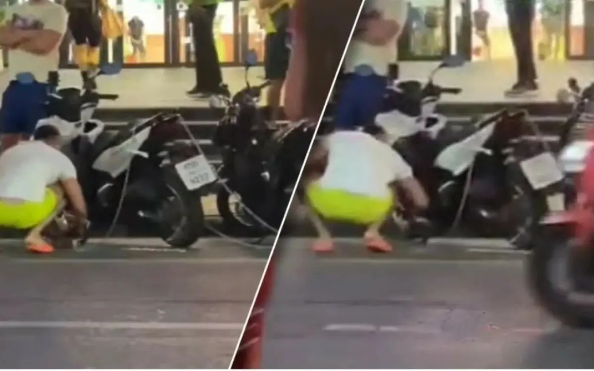 Empörung in Phuket: Touristen zertrümmern Radschloss mit Stein und sorgen damit für Aufruhr – Video