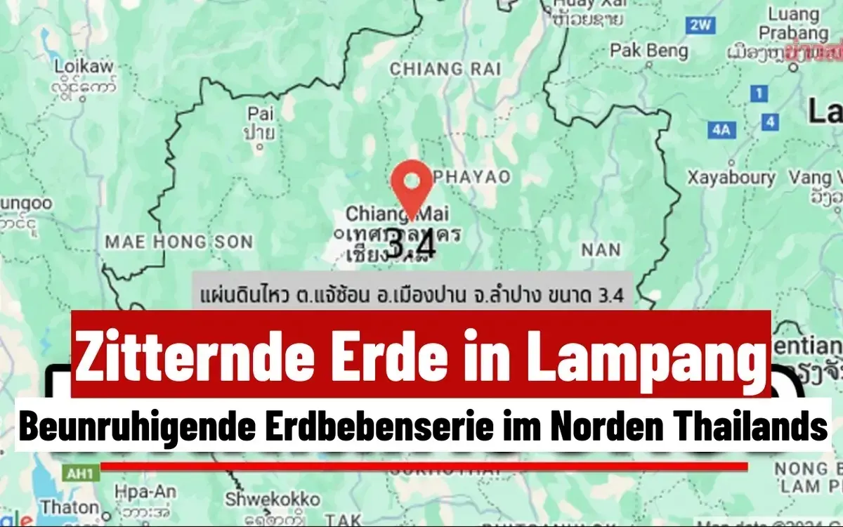 Erdbeben erschüttert Lampang dreimal: Starke Erdbebenaktivität in Thailand am 31. Dezember 2024