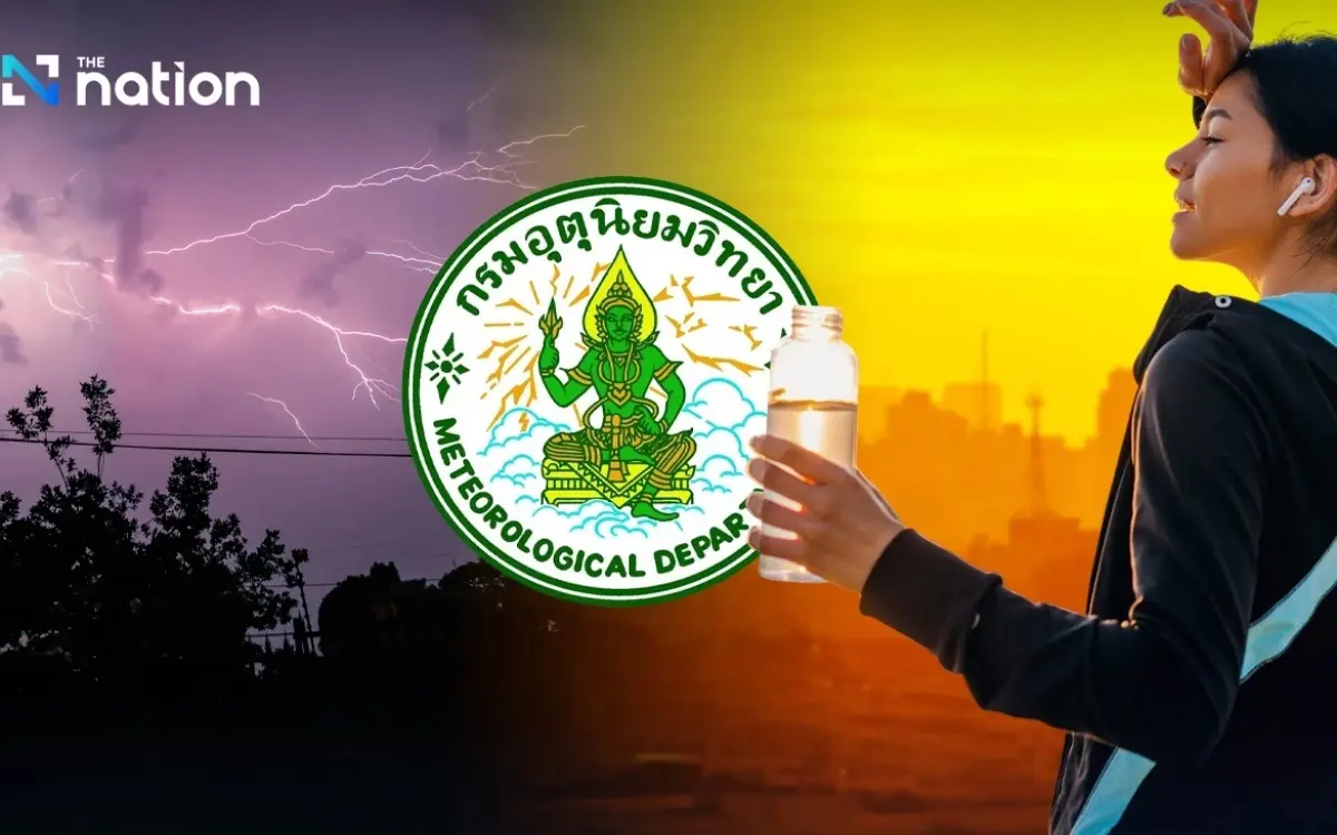 Gluehende hitze und isolierte gewitter wetterwarnung fuer ganz thailand a18c72b8