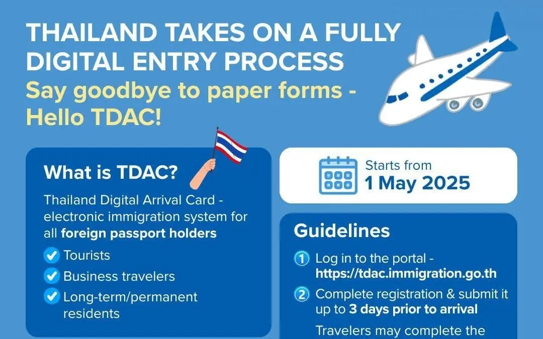 In einer woche thailand setzt auf digitale einreisekarte ab mai 6d076690
