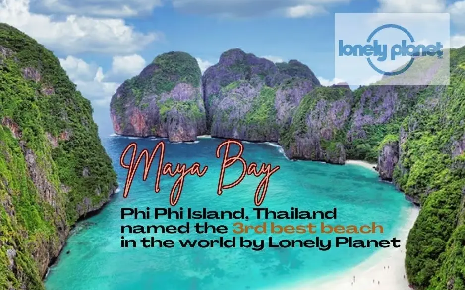 Maya bay auf der insel phi phi wurde von lonely planet zum drittbesten strand der welt gekuert 49e05548