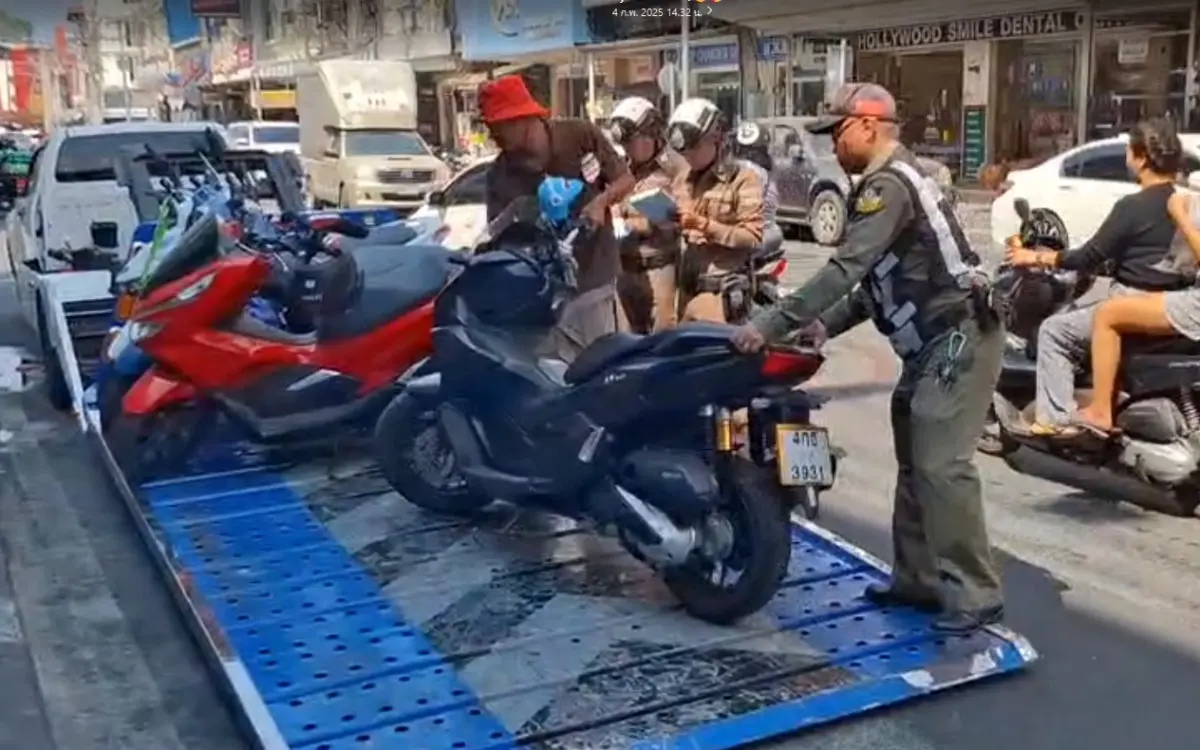 Neue Parkregeln in Pattaya zur Staureduzierung strikt durchgesetzt