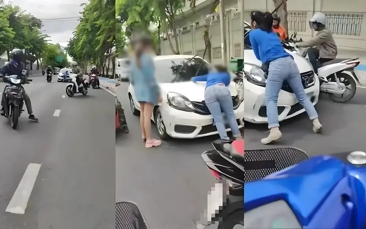 Rasender Fahrer ignoriert verzweifelte Frau auf Motorhaube  – Video schockiert