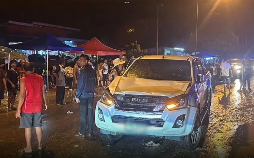Songkran unfall betrunken in menge gefahren nur kaution 89b09de3