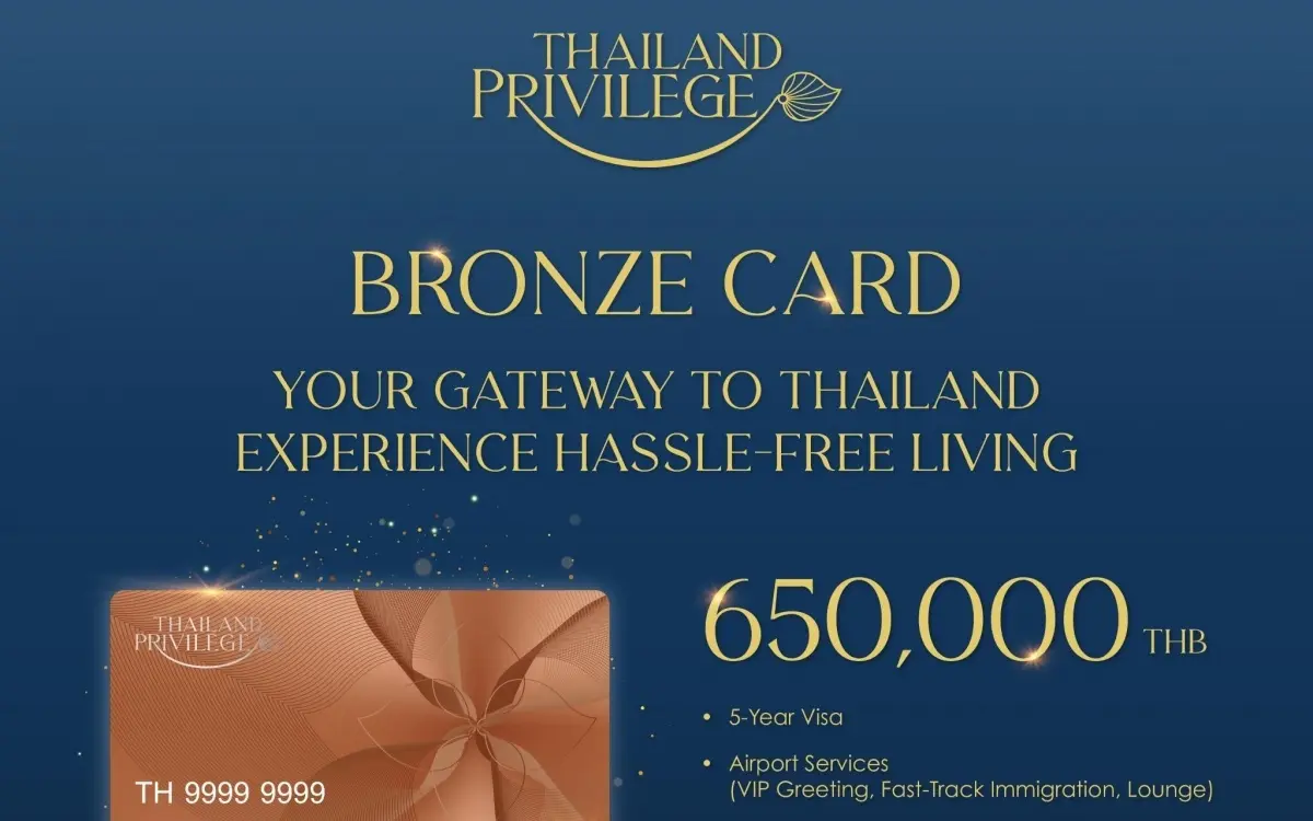 Thailand Privilege Card stellt neue BRONZE-Karte für Langzeitaufenthalte für 5 Jahre vor