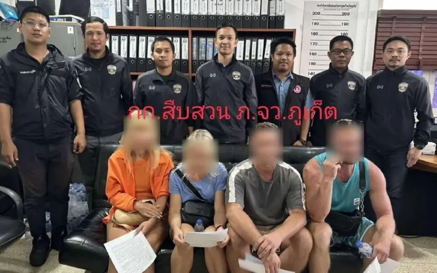 Verstoesse gegen thailaendische gesetze in phuket razzien in illegal betriebenen geschaeften in 9d776459