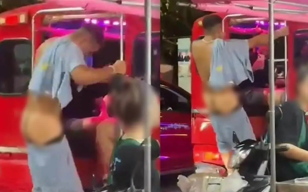 Verwirrung um Verhalten eines ausländischen Touristen in Baht-Bus: Diskussionen um Entblößung entfacht