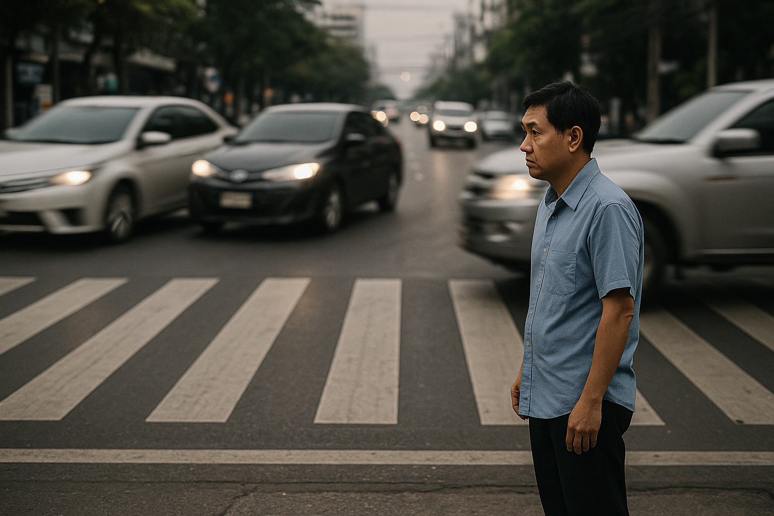 Zebrastreifen in Thailand – Dekoration für die Straße?