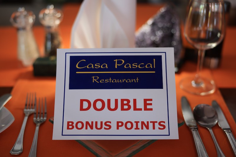 Doppelte Bonuspunkte auf alle Getränke und Speisen, bis 20. August