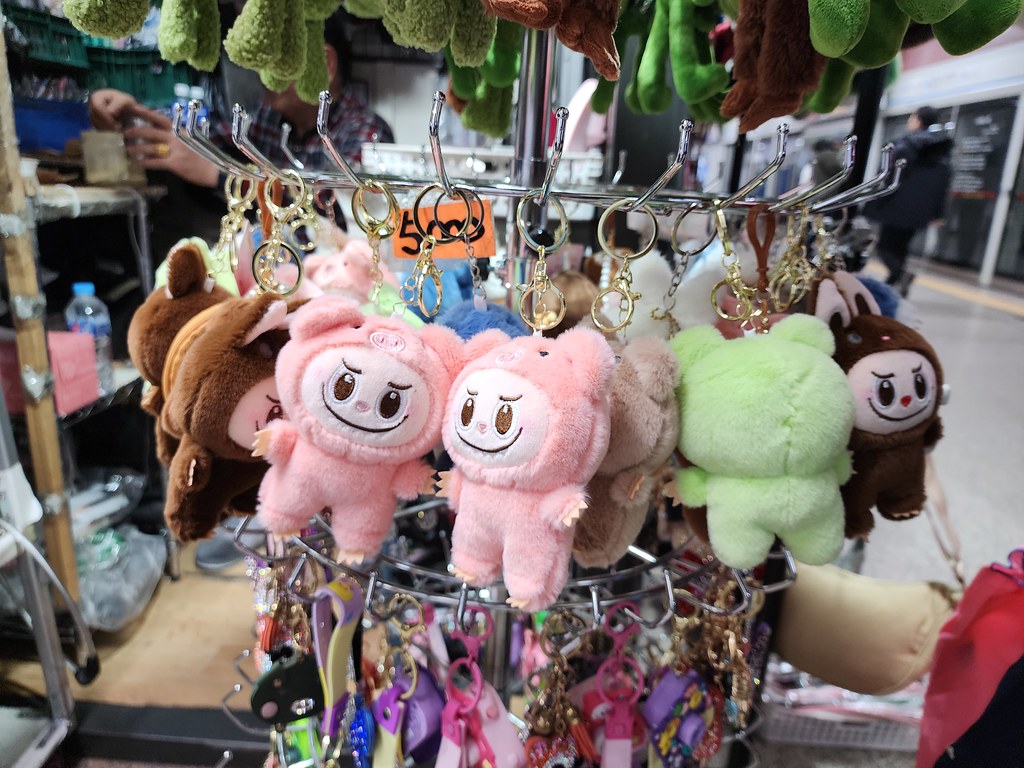 Labubu at a shop in the Myeongdong Metro Station