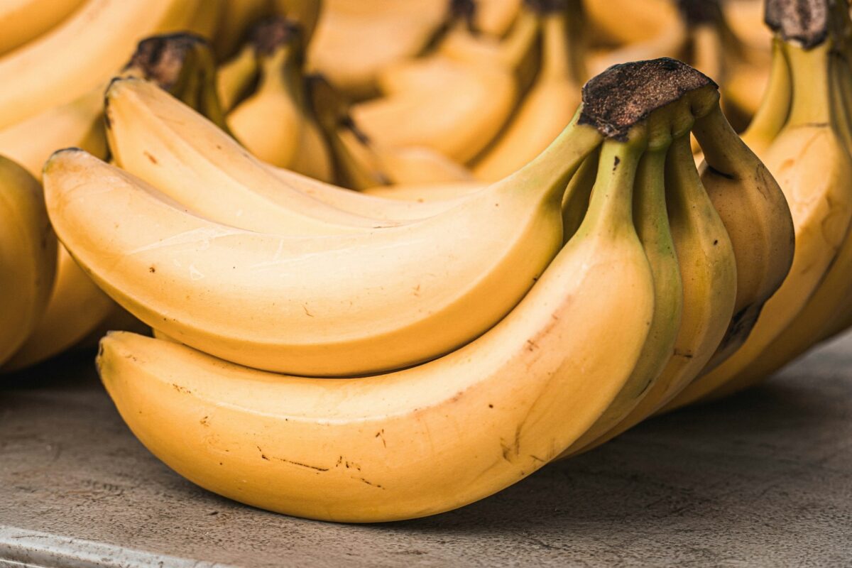 a bunch of bananas sitting on top of a table