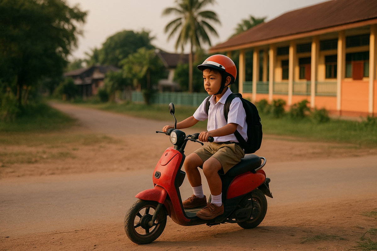 Schulweg auf zwei Rädern – Thailands gefährlicher Alltag