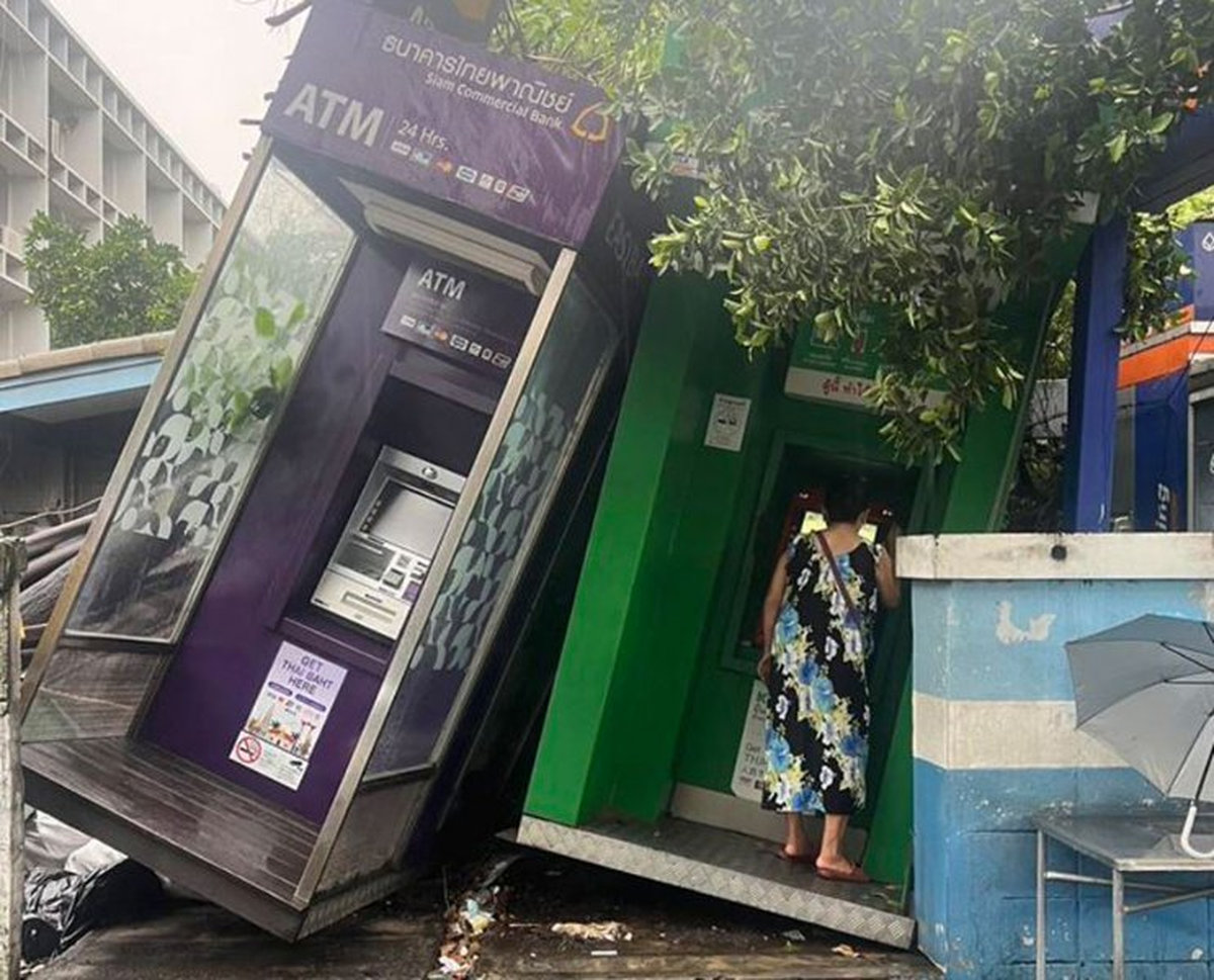 Viral-Foto: Geld abheben im Sturm – Kein Problem!