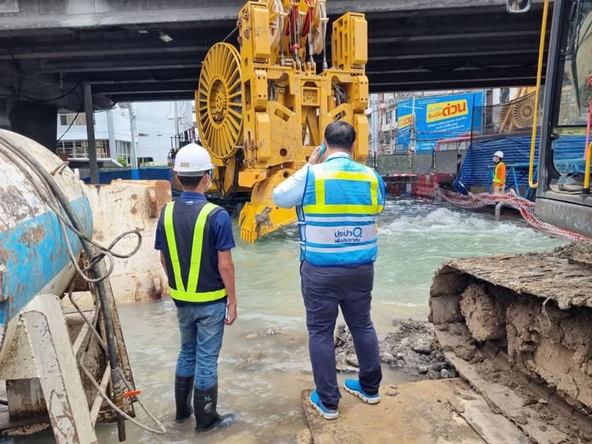 Bangkok: Rohrbruch an Ratchaprarop – Wasser abgestellt