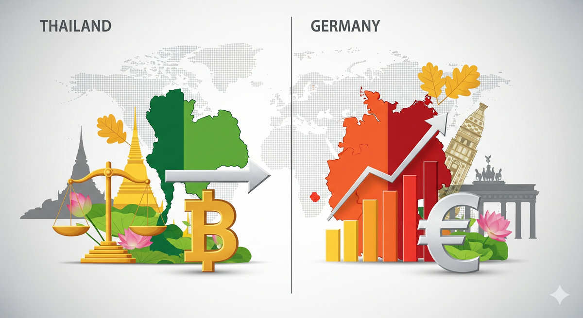 Inflation: Deutschland vs. Thailand