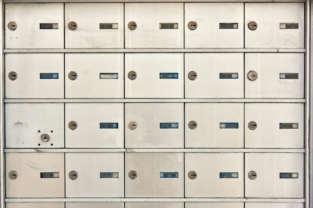 closed grey metal locker