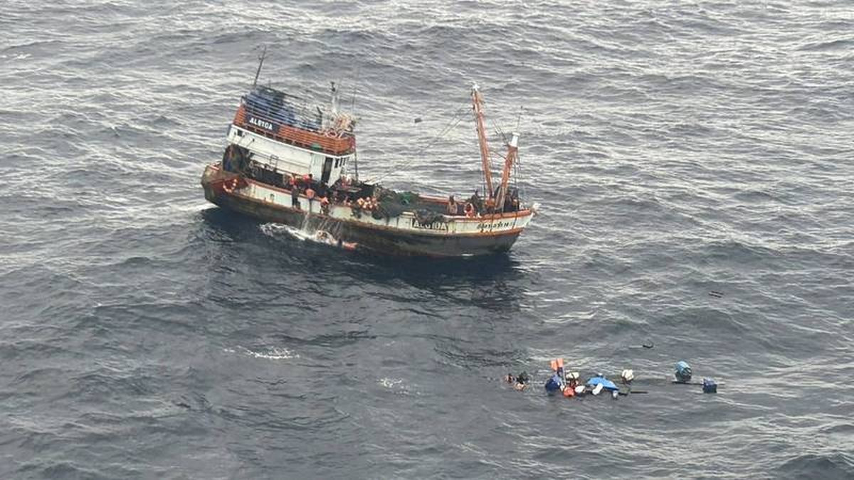 Dramatische Rettung: Neun Fischer überleben stürmische See
