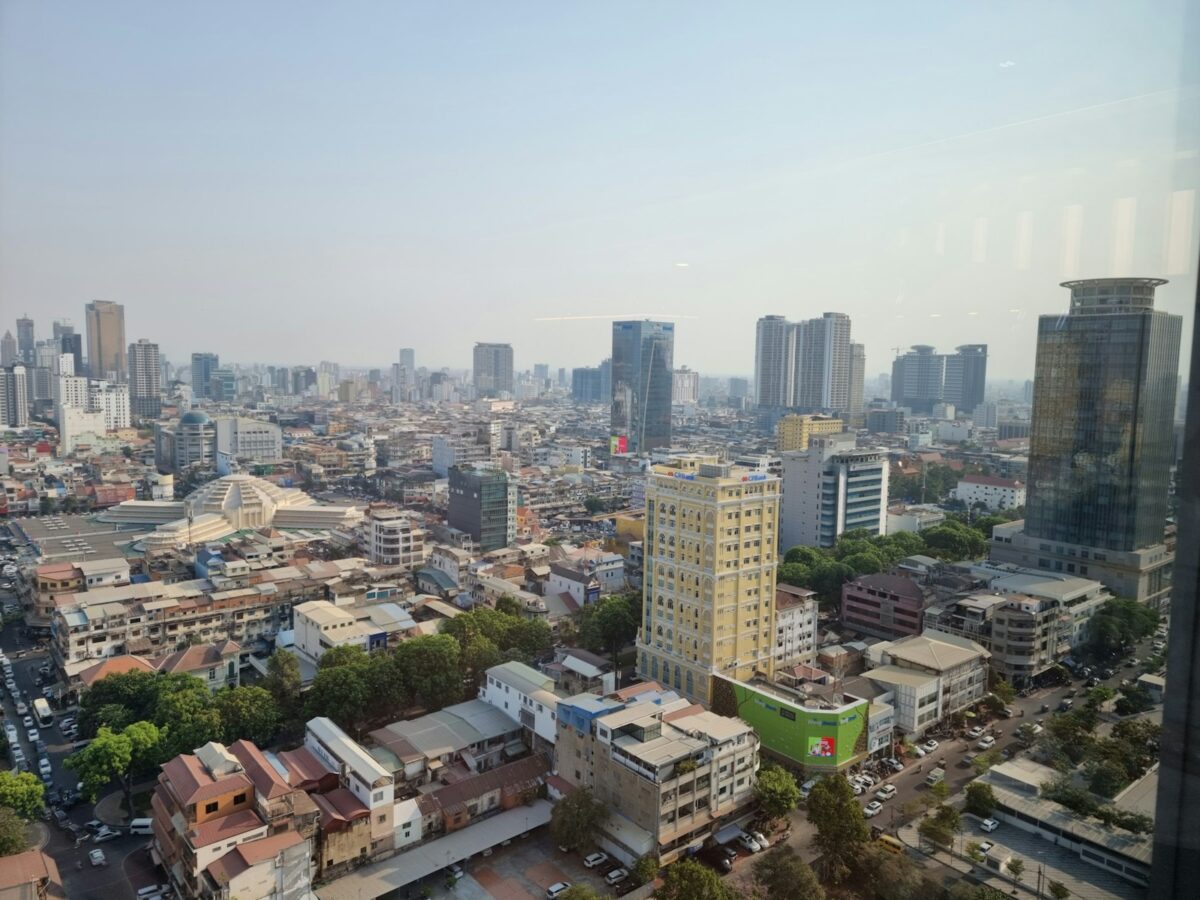 a view of a city from a tall building
