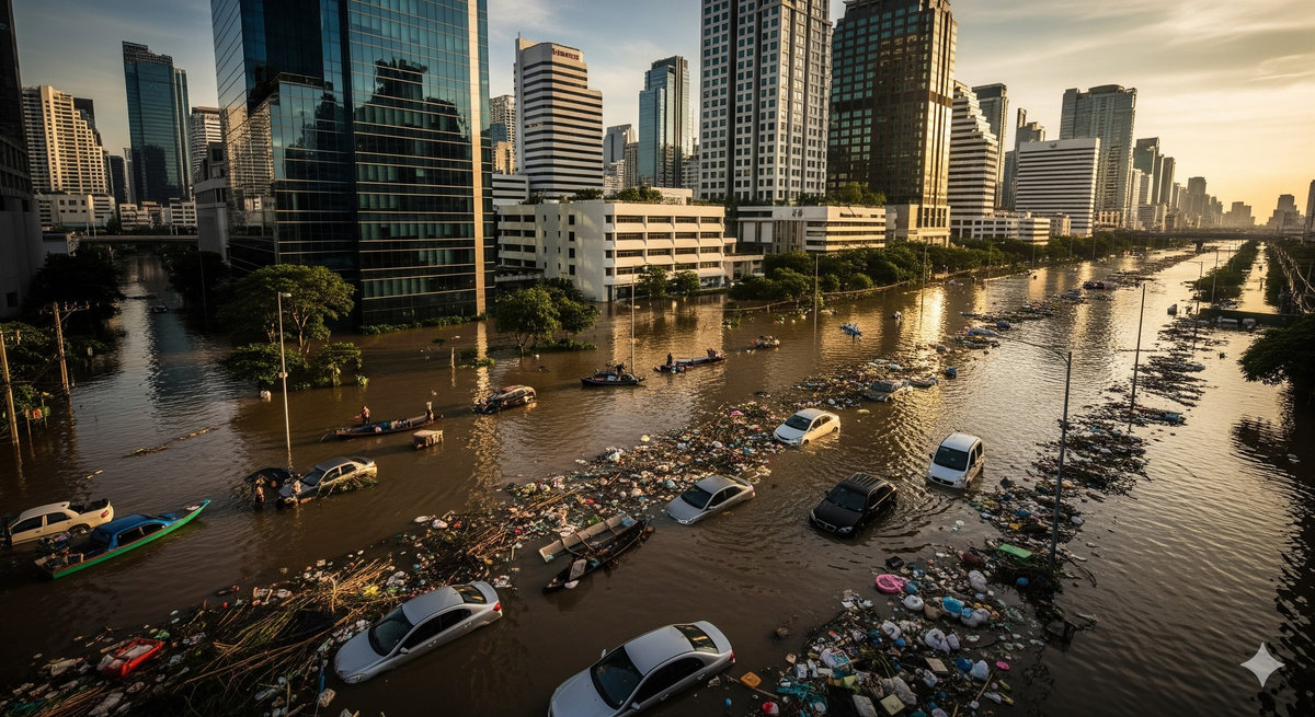 Bangkok versinkt bis 2050 Bangkok versinkt bis 2050