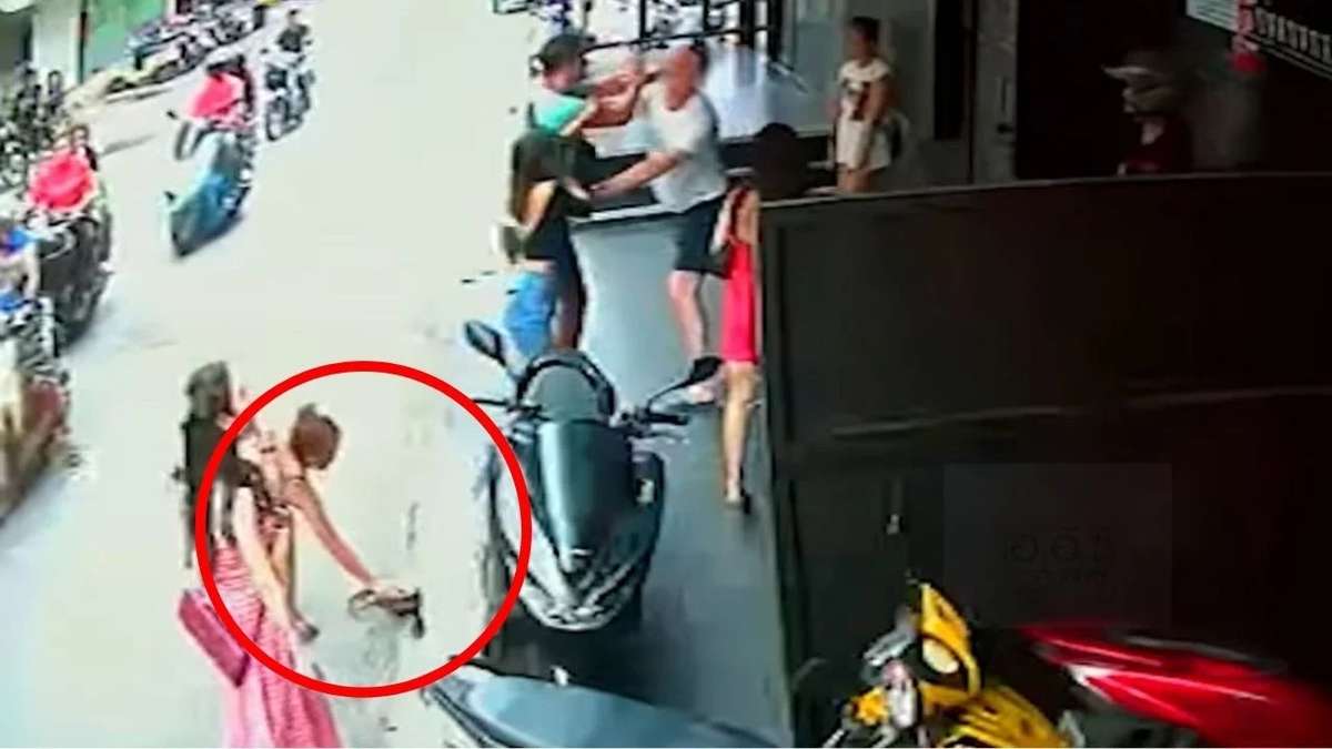 Ausländer streitet mit Einheimischen - Tasche gestohlen!