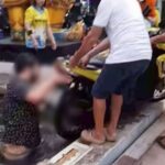 VIDEO: Tourist landet mit Motorrad im Tempelteich VIDEO: Tourist landet mit Motorrad im Tempelteich