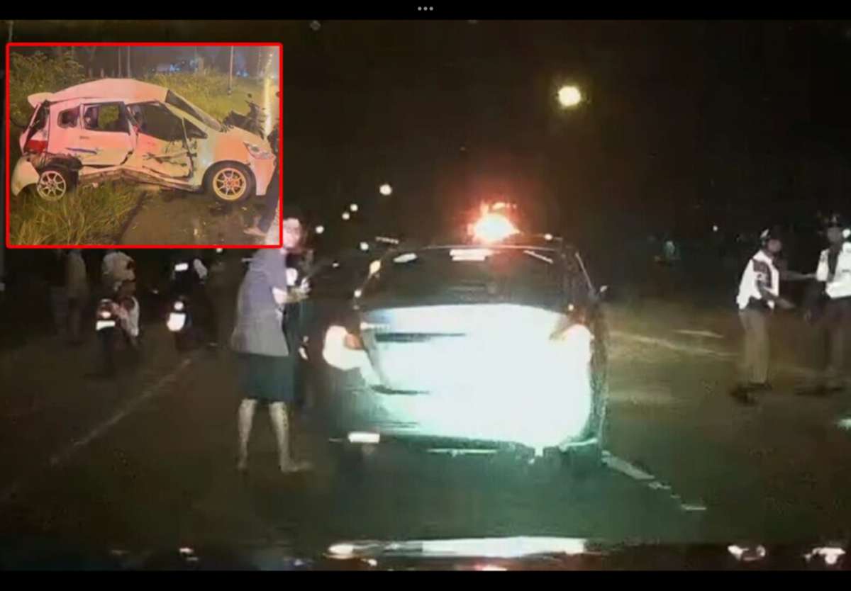 Betrunkener rast in Unfallstelle (Video)