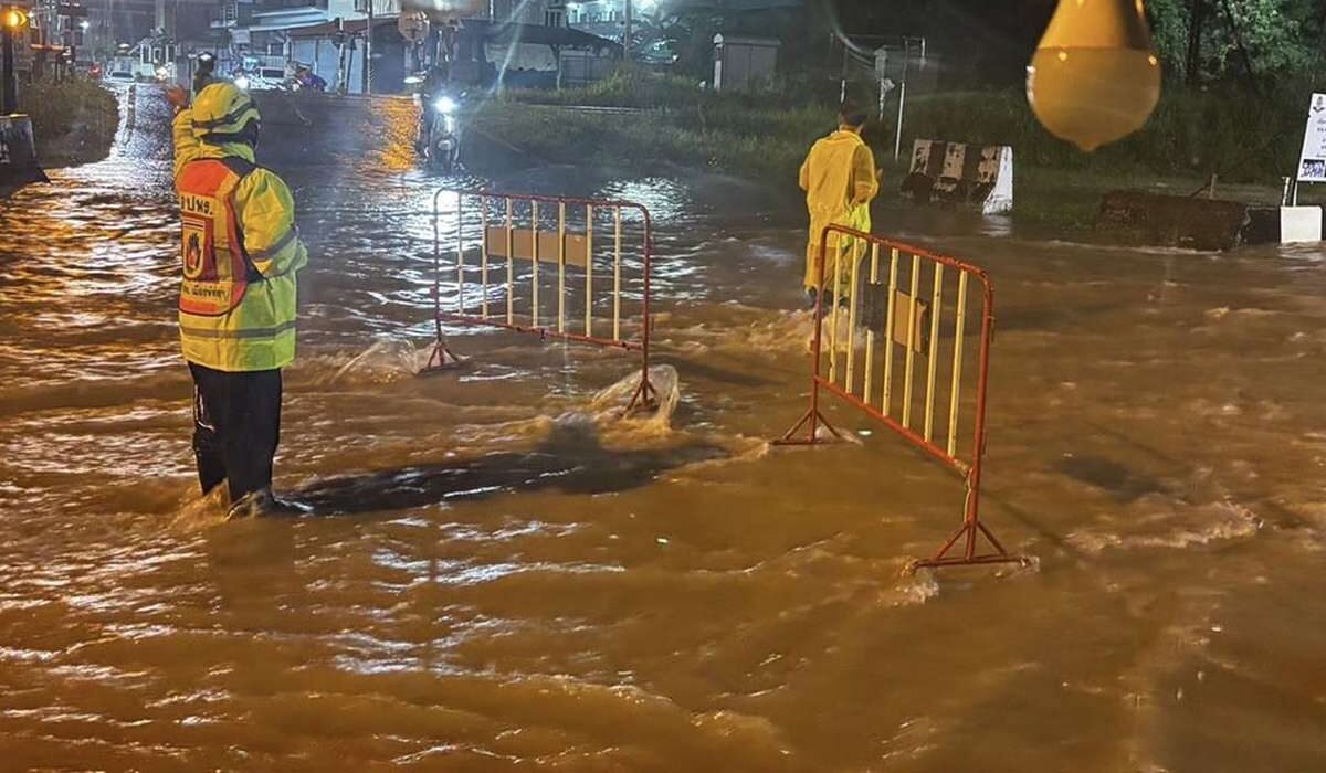 Starkregen überflutet Pattaya