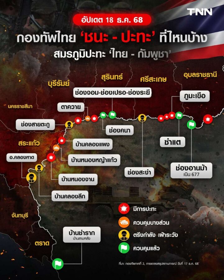 LIVE-UPDATE: Militärische Lage Thailand–Kambodscha