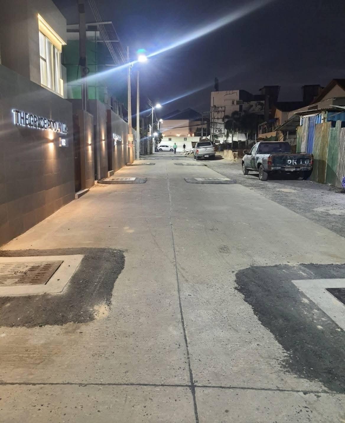 Wichtige Straße in Pattaya dicht