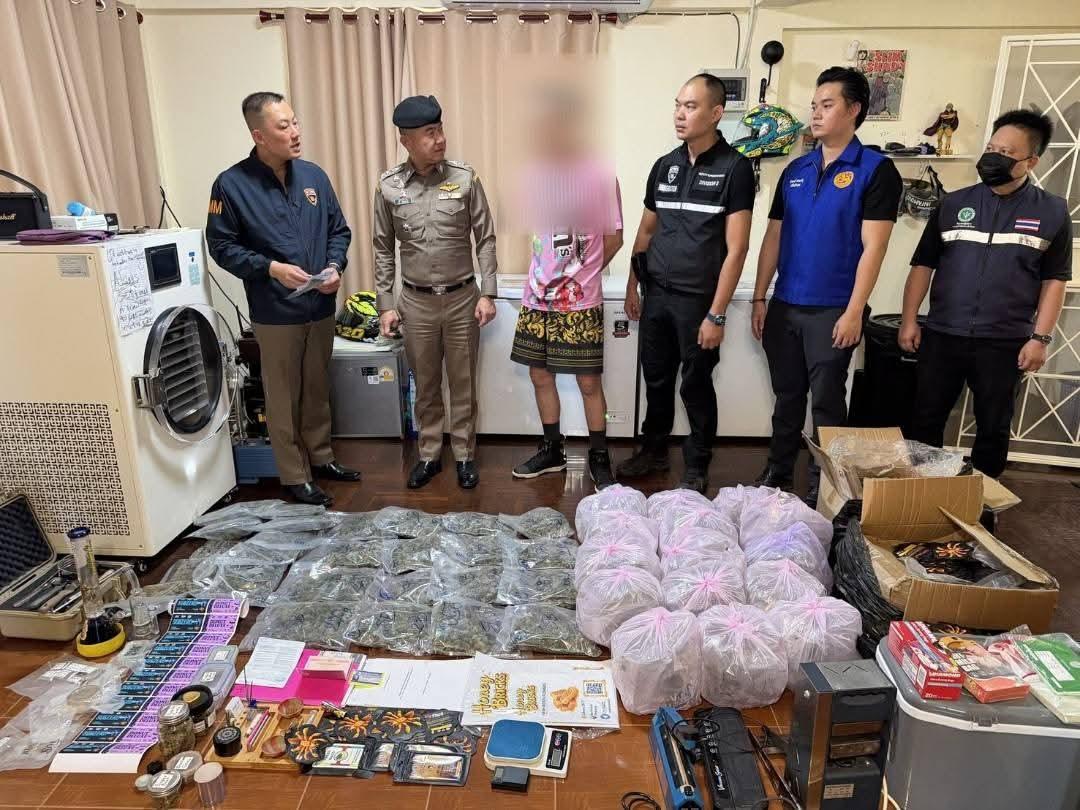 Pattaya: Russe fliegt mit Cannabis-Labor ohne Lizenz auf