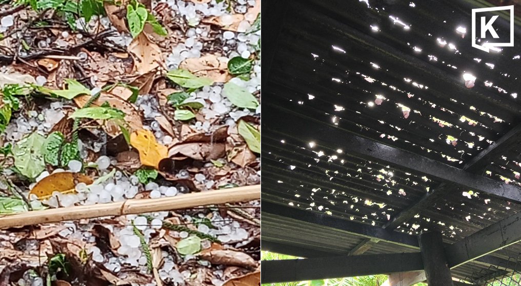 Hagelsturm wie Kugelhagel: Dächer zerfetzt, Paar entkommt knapp