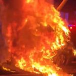 Phuket: Motorradfahrer stirbt, Auto brennt aus (Video)