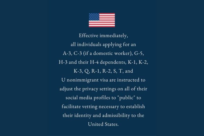 Visa-Schock: USA verlangen offene Social-Media-Profile