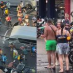 Wasser-Angriff eskaliert: Sieben Touristen verhaftet